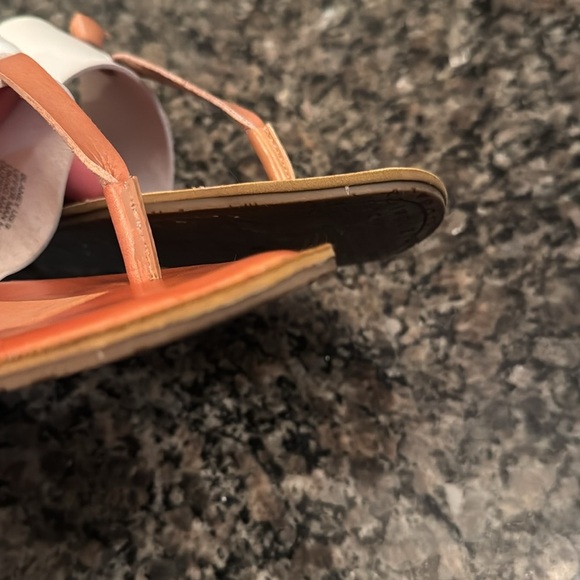 Rock & Candy White and Tan Sandals flip flops 8 - Picture 8 of 10